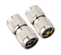 Boobrie Conector N Macho a UHF Macho PL259 Conector RF N Macho a PL259 Macho Adaptador N a UHF Macho para Antena/Dispositivo LAN inalámbrico/WiFi/Radio/Cable de Extensión Coaxial Paquete de 2