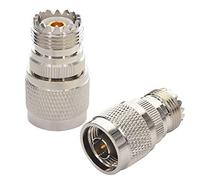 Boobrie Conector RF N Hembra a UHF Hembra SO239 Adaptador Coaxial UHF SO239 Female a N Hembra Adaptador 50ohms N Hembra a UHF para Antena WiFi, Radio CB, Analizador, Cable Coaxial Pack de 2