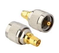 Boobrie Conector SMA a UHF PL259 Macho Adaptador Coaxial RF para Antenas y WiFi - Pack de 2
