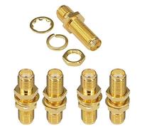 Boobrie Conector SMA Hembra a SMA Hembra Adaptador Coaxial SMA Hembra Hembra Adaptador SMA a SMA Hembra Conector de 4G Antena WiFi Antena GPS Dispositivos LAN Inalámbricos-5PCS