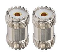 Boobrie Conector UHF Hembra a UHF Hembra Conector RF SO239 a SO239 Adaptador Coaxial UHF Hembra Hembra Conector de Cable PL259 UHF Conector SO239 Hembra para Conector Macho UHF PL259 Paquete de 2