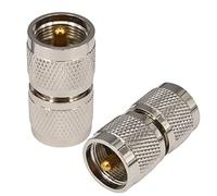 BOOBRIE UHF macho a UHF macho conector PL-259 PL259 adaptador coaxial RF para radio CB jamón radio/antena/transmisión/escáner/WiFi/telecomunicaciones/CCTV paquete de 2