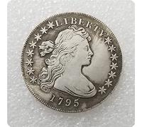 BoodLo Antique Crafts American 1795 Dólar de Plata Chapado en Plata de Latón #013