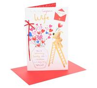 Boofle Tarjeta del día de San Valentín para esposa, regalos "I Love You", para ella, niñas, mujeres, bonito diseño, con sobre, 6.5 x 10 pulgadas