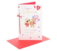 Boofle Tarjeta del día de San Valentín para novia, regalos "I Love You", para ella, niñas, mujeres, bonito diseño, con sobre, 6.5 x 10 pulgadas