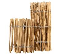 BooGardi Valla de estacas · 14 tamaños · 150 cm de alto · 3 m de largo · Distancia entre listones 7 - 9 cm · Valla de castaño de avellana · Valla de jardín de madera · Valla de madera · Valla de