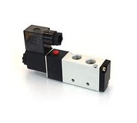 BOOGHIGC Válvula Solenoide eléctrica neumática 4V210-08 Bobina voltios DC24V ACC220V válvula de Control Aire 5 vías y 2 Posiciones 1 Uds(Valve Pc8-02,DC12V)