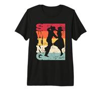 Boogie Woogie Dance Swing, Pareja de Baile Retro de los 60 Camiseta Premium