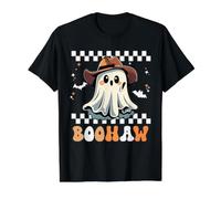 Boohaw Ghouls Cowboy Retro Groovy Halloween Costume Camiseta gráfica económica, Hombre, Negro, XL