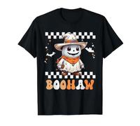 Boohaw Ghouls Cowboy Retro Groovy Halloween Costume Camiseta gráfica económica, Hombre, Negro, XL