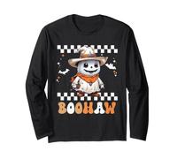 Boohaw Ghouls Cowboy Retro Groovy Halloween Costume Manga Larga