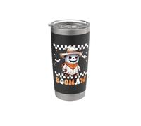 Boohaw Ghouls Cowboy Retro Groovy Halloween Costume Vaso térmico de acero inoxidable de doble pared