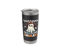 Boohaw Ghouls Cowboy Retro Groovy Halloween Costume Vaso térmico de acero inoxidable de doble pared