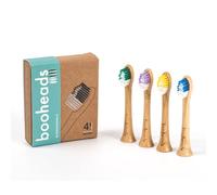 booheads - Cabezales de bambú para cepillo de dientes eléctrico, biodegradables, respetuosos con el medio ambiente, sostenibles y reciclables, compatibles con Sonicare