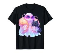 BOOjee Ghost Glam and Black Cat Halloween Niñas Mujeres Boo Camiseta