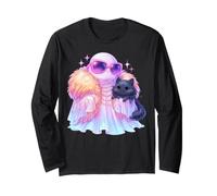 BOOjee Ghost Glam and Black Cat Halloween Niñas Mujeres Boo Manga Larga