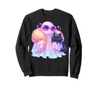 BOOjee Ghost Glam and Black Cat Halloween Niñas Mujeres Boo Sudadera