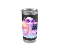 BOOjee Ghost Glam and Black Cat Halloween Niñas Mujeres BOO Vaso térmico de acero inoxidable de doble pared