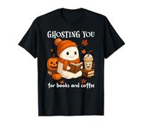 Boojee Ghosting You for Coffee and Books Fall Ghost Reading Camiseta
