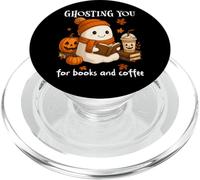 Boojee Ghosting You for Coffee and Books Fall Ghost Reading PopSockets PopGrip para MagSafe