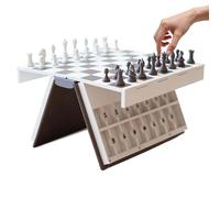 Book Board Games - 3D Printed 25x16.5cm | Folding Interactive Learning Toys | Chess Game Educational Game For Home Christmas Birthday Holiday Boys Girls Adults Friends