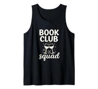 Book Club Squad Funny Reading Wine Graphic Camiseta sin Mangas