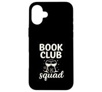 Book Club Squad Funny Reading Wine Graphic Carcasa para iPhone 16 Plus