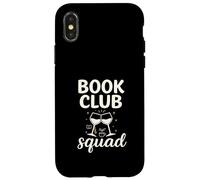 Book Club Squad Funny Reading Wine Graphic Carcasa para iPhone X/XS