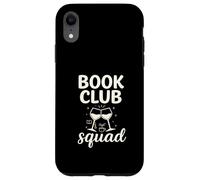 Book Club Squad Funny Reading Wine Graphic Carcasa para iPhone XR
