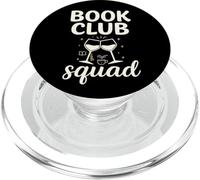 Book Club Squad Funny Reading Wine Graphic PopSockets PopGrip para MagSafe