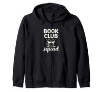Book Club Squad Funny Reading Wine Graphic Sudadera con Capucha