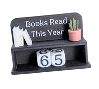 Book Counter, Decorative Read Tracker Display, Encouraging Reading Goal Sign, Fun Book Lover Library Decor, Desk Table Home Office Accent, Convenient Reading Progress Tool, Study Living Room Accessory