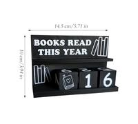 Book Counter, Reading Tracker Sign, 5.71x1.57x3.94 Inches Modern Minimalist Design, Easy Daily Tracking for Classroom, Bedside Table, Student Desk, Teacher, Library, or Home Workplace