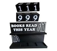 Book Counter, Reading Tracker Sign, Modern Display Stand, Daily Books Log Decor, Classroom Motivation Tool, Stylish Reading Monitor for Students, Teachers, Home, Library, Workplace, Bedside Table