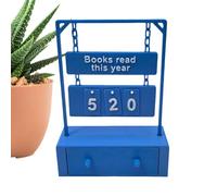 Book Counter Sign - Chapter Counter | 3D Printed Library Bookshelf Decor | Bookshelf Counters Bookish Decor | For Women Men Readers Teachers Writers Literary Lovers