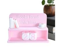 Book Counter Sign,Fun Encouraging Read Trackeř Home Display | Book Lover Sign Library Decor | for Shelf Desk Table Home Office Study