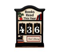 Book Counter Sign - Vintage Bookshelf Decor | Read Tracker Wall Sign for Home, Teens, Teachers, Students, Men, Women, Girls, Youth, Reading Room or Library Gift