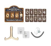 Book Counter - Wall Mount Decorative Reading Tool | Track Up to 999 Books Read This Year, Fun Bookish Counter for Library, Bathroom, Desk, Recipe Station, Christmas, or Book Lover