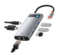 Baseus Metal Gleam Series Hub 4 en 1 USB-C a 3 x USB + HDMI Gris