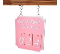Book Decor for Shelf - Bookshelf Counter Display for Book Lovers | Track Yearly Reading, Bookish Reader, Bookworm Planner for Classroom, Librarian, Women, Men, Decorative Organizer for Home Office Lib