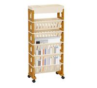 Book Display Shelf, Large Capacity Bookshelf Organizer, Rolling Organizer Cart, Multipurpose Book Storage Rack, Box Containers For Books, Cups, 41.5x19x37cm, Notebooks & More