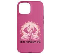Book Dragon Fantasy Era Romantasy Bookish Pink Books Lovers Carcasa para iPhone 15