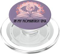 Book Dragon Fantasy Era Romantasy Bookish Purple Books Lover PopSockets PopGrip para MagSafe