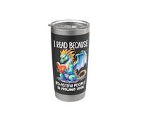 Book Dragon I Read Because Roasting People is Frowned Upon Vaso térmico de acero inoxidable de doble pared