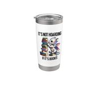 Book Dragon It's Not Hoarding if It's Books Sign Bookish Vaso térmico de acero inoxidable de doble pared