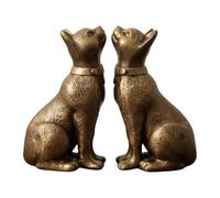 Book Ends Decorative Support - Non Slip Retro Animal Statue Pair, Bookshelf Organizer Holders | Heavy Duty Stable Book Storage Support System, Vintage Style Animal Figure Bookend Set For Home Library