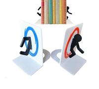 Book Ends Shelves - Large Bookshelf Shelf, Pair Stoppers with Heavy Duty Design, Bookshelf Holder, Desk Accessory, Book Support for Lovers Kids Women Shelve Office School Home