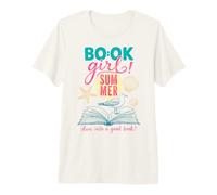 Book Girl Summer Beach Reads Bookish Reader Book Lover Camiseta Premium