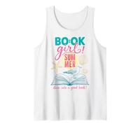 Book Girl Summer Beach Reads Bookish Reader Book Lover Camiseta sin Mangas