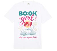 Book Girl Summer Beach Reads Bookish Reader Book Lover Comfort Colors Adult Heavyweight T-Shirt